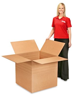 24 x 24 x 24" 275 lb Heavy Duty Multi-Depth Corrugated Boxes S-4776