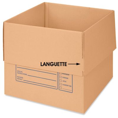 Boîtes en carton pour déménagement, 60 x 40 x 40 cm, boîtes d