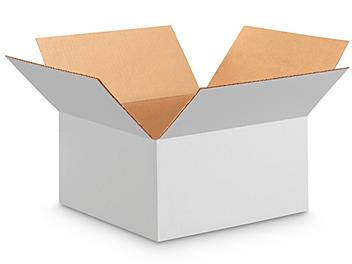 12 x 12 x 6" White Corrugated Boxes S-4932