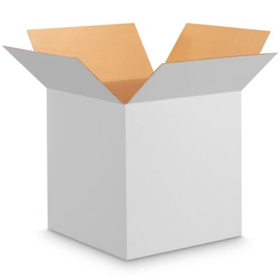 16 x 16 x 16" White Corrugated Boxes S-4933