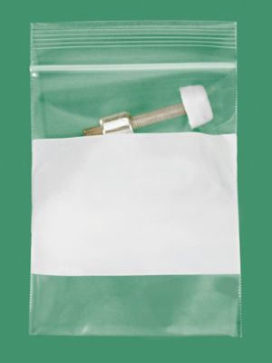 Ziplock bag white block 4X 6 –