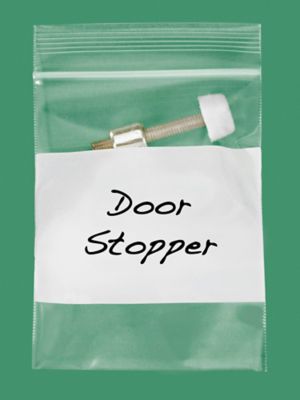 3 x 4" 4 Mil White Block Reclosable Bags S-494