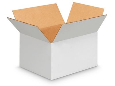 11 1/4 x 8 3/4 x 6" White Corrugated Boxes S-4952