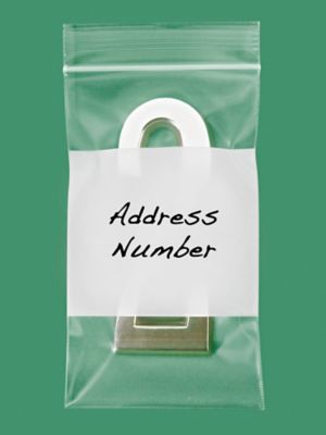 3 x 5" 4 Mil White Block Reclosable Bags S-495