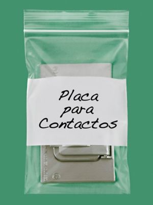 4 x 6" 4 Mil White Block Reclosable Bags S-496