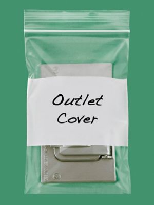 4 x 6" 4 Mil White Block Reclosable Bags S-496