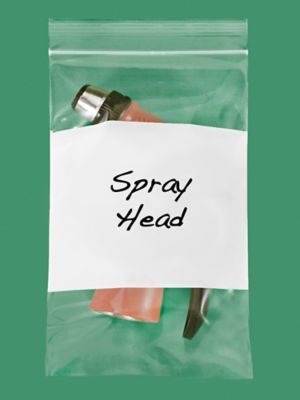 5 x 8" 4 Mil White Block Reclosable Bags S-497