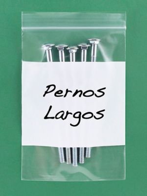 6 x 9" 4 Mil White Block Reclosable Bags S-498