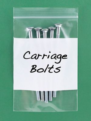 6 x 9" 4 Mil White Block Reclosable Bags S-498