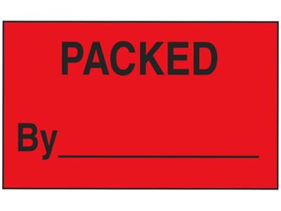 Production Labels - Packed by _____, 3 x 5