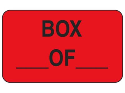 Production Labels - Box __ of __, 1 1/4 x 2