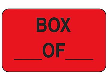 Production Labels - "Box __ of __", 1 1/4 x 2"