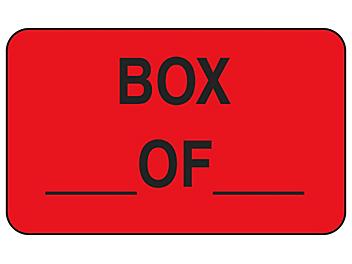 Production Labels - "Box __ of __", 1 1/4 x 2" S-5023