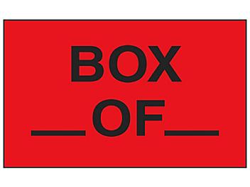 Production Labels - "Box __ of __", 3 x 5" S-5024