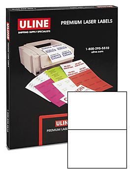 Uline Laser Labels - White, 8 1/2 x 5 1/2" S-5044
