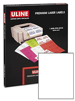 Uline Laser Labels - White, 8 1/2 x 11" S-5045