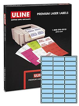 Uline Laser Labels - Pastel Blue, 2 5/8 x 1" S-5047BLU