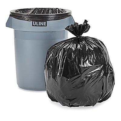 Uline Industrial Trash Liners - 33 Gallon, 1.5 Mil, Black S-5105 - Uline