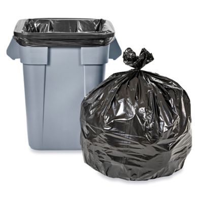Uline Industrial Trash Liners - 40-45 Gallon, 1.2 Mil, Black S-5107