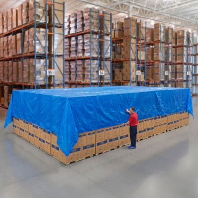 Standard Woven Poly Tarp - Blue, 30 x 40' S-5129 - Uline