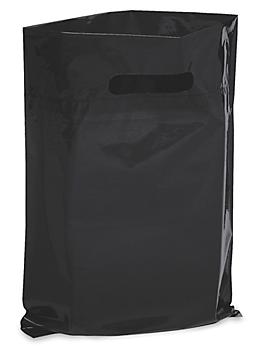 Die Cut Handle Bags - 9 x 12", Black S-5137BL