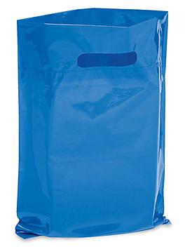 Die Cut Handle Bags - 9 x 12", Blue S-5137BLU
