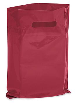 Die Cut Handle Bags - 9 x 12", Burgundy S-5137BU