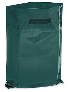Die Cut Handle Bags - 9 x 12", Green S-5137G