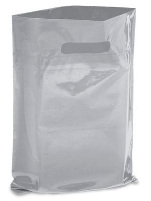 Die Cut Handle Bags - 9 x 12", Silver S-5137SIL