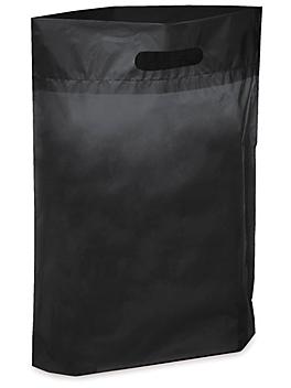 Die Cut Handle Bags - 11 x 15 x 3", Black S-5138BL