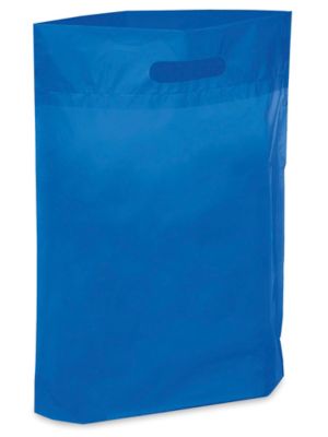 Die Cut Handle Bags - 11 x 15 x 3", Blue S-5138BLU