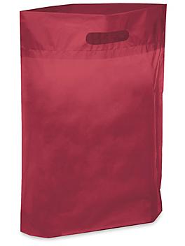 Die Cut Handle Bags - 11 x 15 x 3", Burgundy S-5138BU