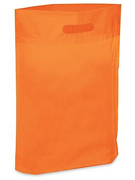 Die Cut Handle Bags - 11 x 15 x 3", Orange S-5138O