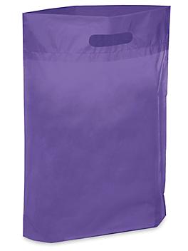 Die Cut Handle Bags - 11 x 15 x 3", Purple S-5138PUR