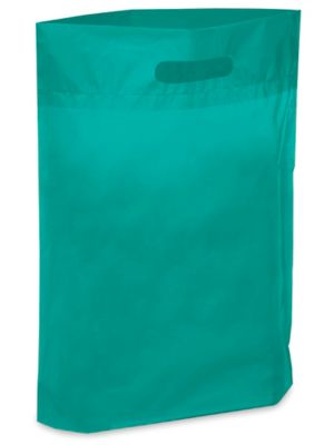 Die Cut Handle Bags - 11 x 15 x 3", Teal S-5138T
