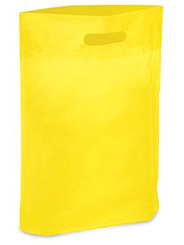 Die Cut Handle Bags - 11 x 15 x 3", Yellow S-5138Y