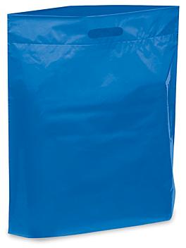 Die Cut Handle Bags - 16 x 19 x 3", Blue S-5139BLU