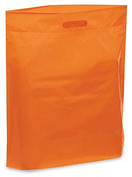 Die Cut Handle Bags - 16 x 19 x 3", Orange S-5139O