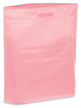 Die Cut Handle Bags - 16 x 19 x 3", Pink S-5139PK