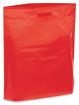Die Cut Handle Bags - 16 x 19 x 3", Red S-5139R