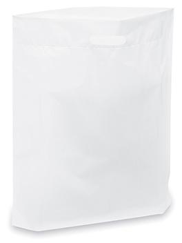 Die Cut Handle Bags - 16 x 19 x 3", White S-5139W