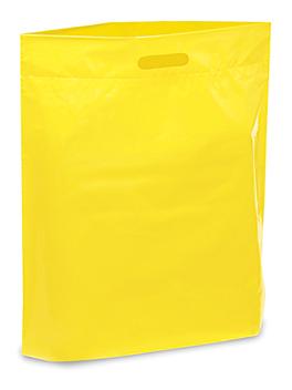 Die Cut Handle Bags - 16 x 19 x 3", Yellow S-5139Y