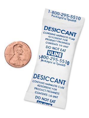 Tyvek&reg; Bag Clay Desiccants - Unit Size 1/6, 5 Gallon Pail S-5163