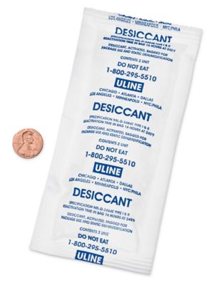 Tyvek® Bag Clay Desiccants Unit Size 2, 5 Gallon Pail S5167 Uline