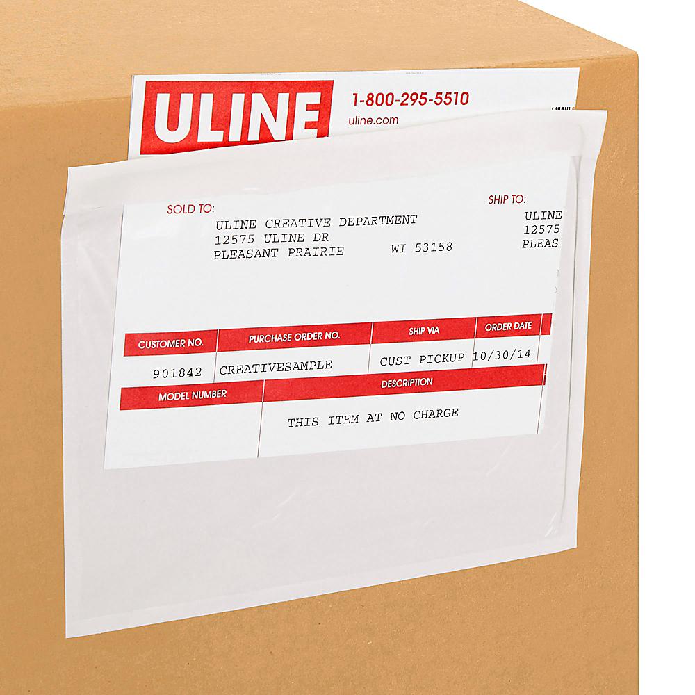 Top Loading Packing List Envelopes - Clear, 6 1/2 x 5 1/2 Top Loading Packing List Envelopes - Clear, 6 1/2 x 5 1/2