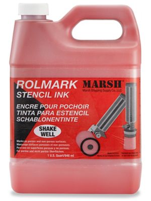 Rolmark Stencil Ink 1 Quart, Red S529R Uline