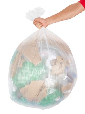 Uline Economy Trash Liners - Natural, 40-45 Gallon, .55 Mil S-5345