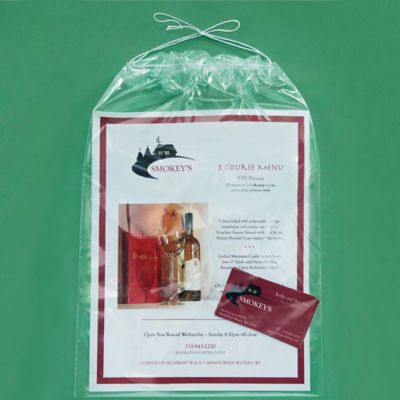 9 1/2 x 14" 2 Mil Drawstring Bags S-5371