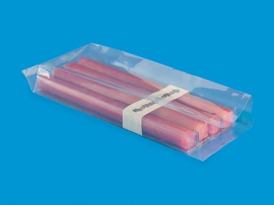 4 x 2 x 12" 3 Mil Gusseted Poly Bags S-5394