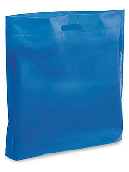 Die Cut Handle Bags - 18 x 19 x 3", Blue S-5477BLU